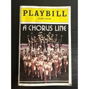 A CHORUS LINE Broadway Playbill April 1990 Number 4 Shubert Theater Color Cover
